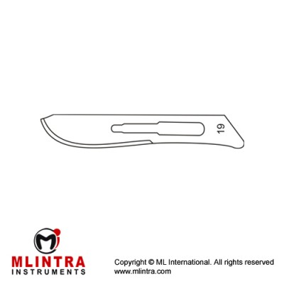 Scalpel Blade No. 19 Pack of 100 Stainless Steel,